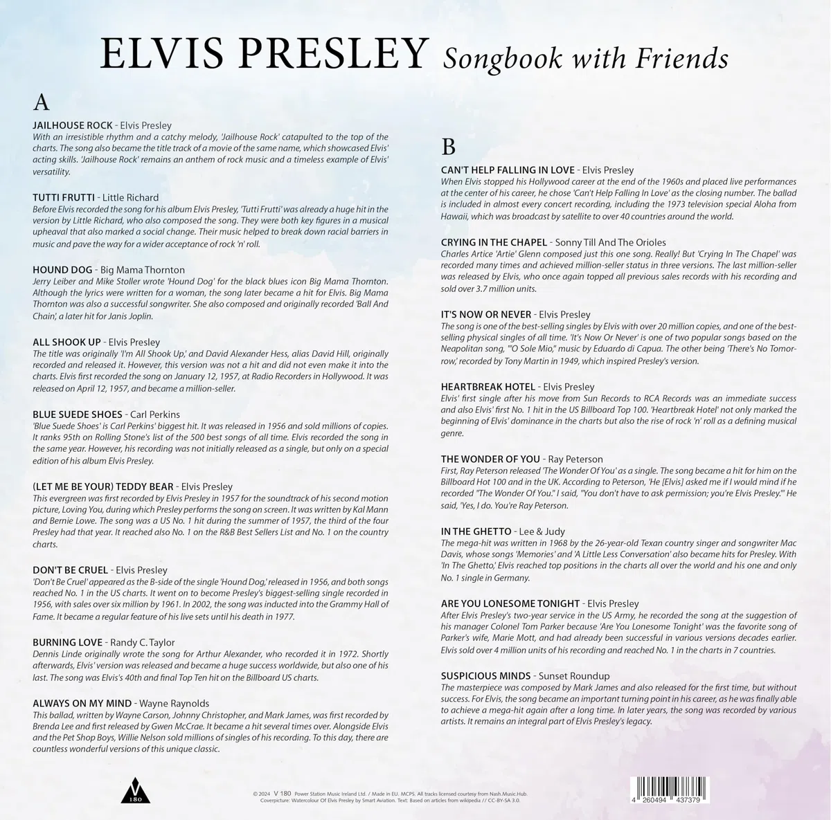 Elvis Presley - Songbook with Friends - 180gr. Color in Color - Swirl