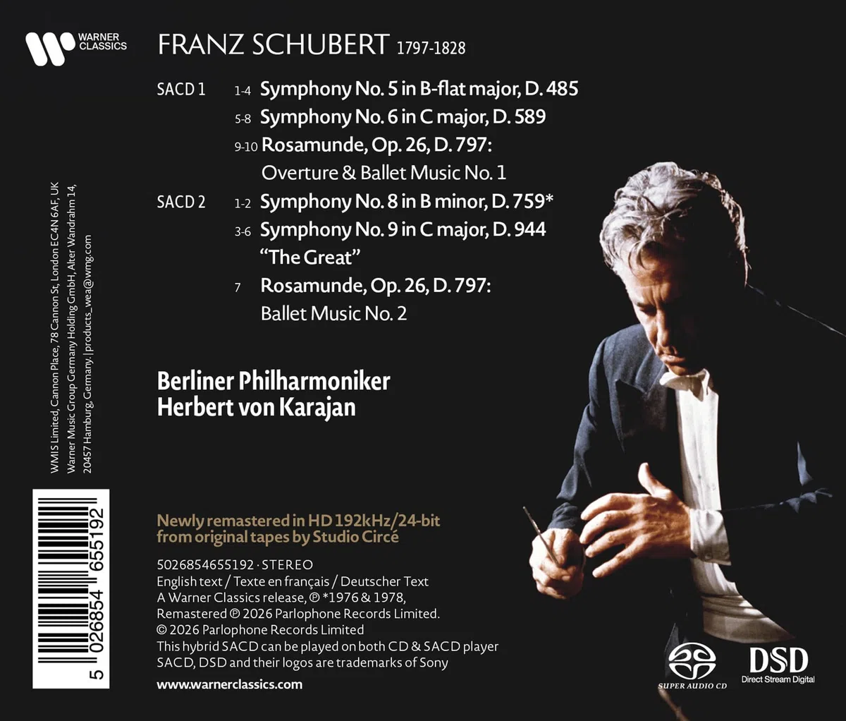 Sinfonien Nr. 5-6, 8-9 u.a.