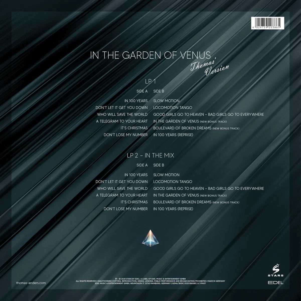…sings Modern Talking: In the Garden of Venus (2LP)