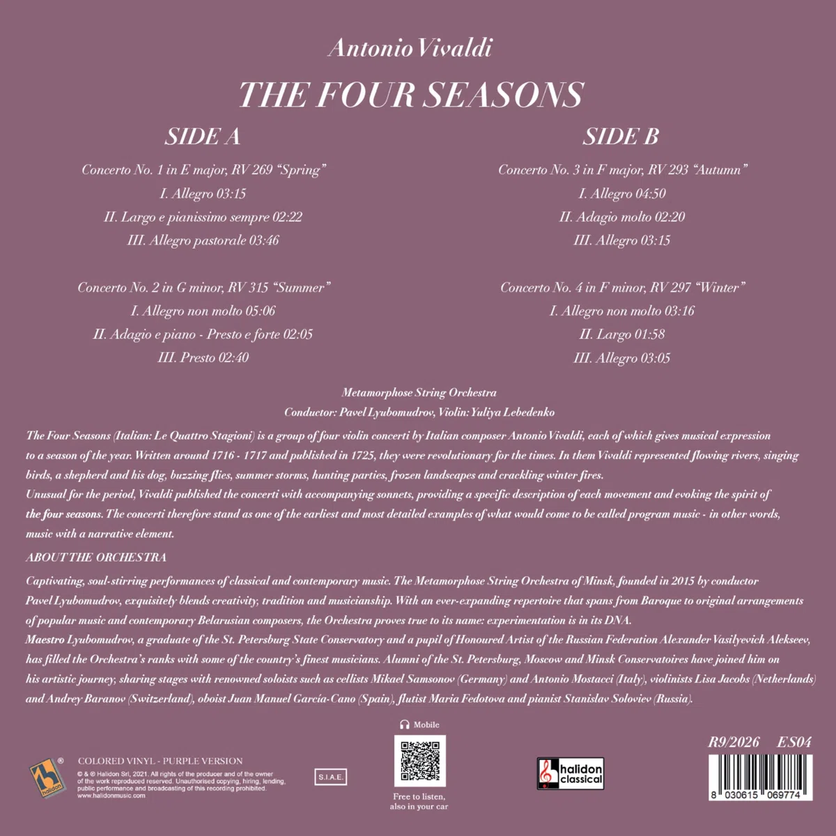 Antonio Vivaldi – The Four Seasons - Die vier Jahreszeiten