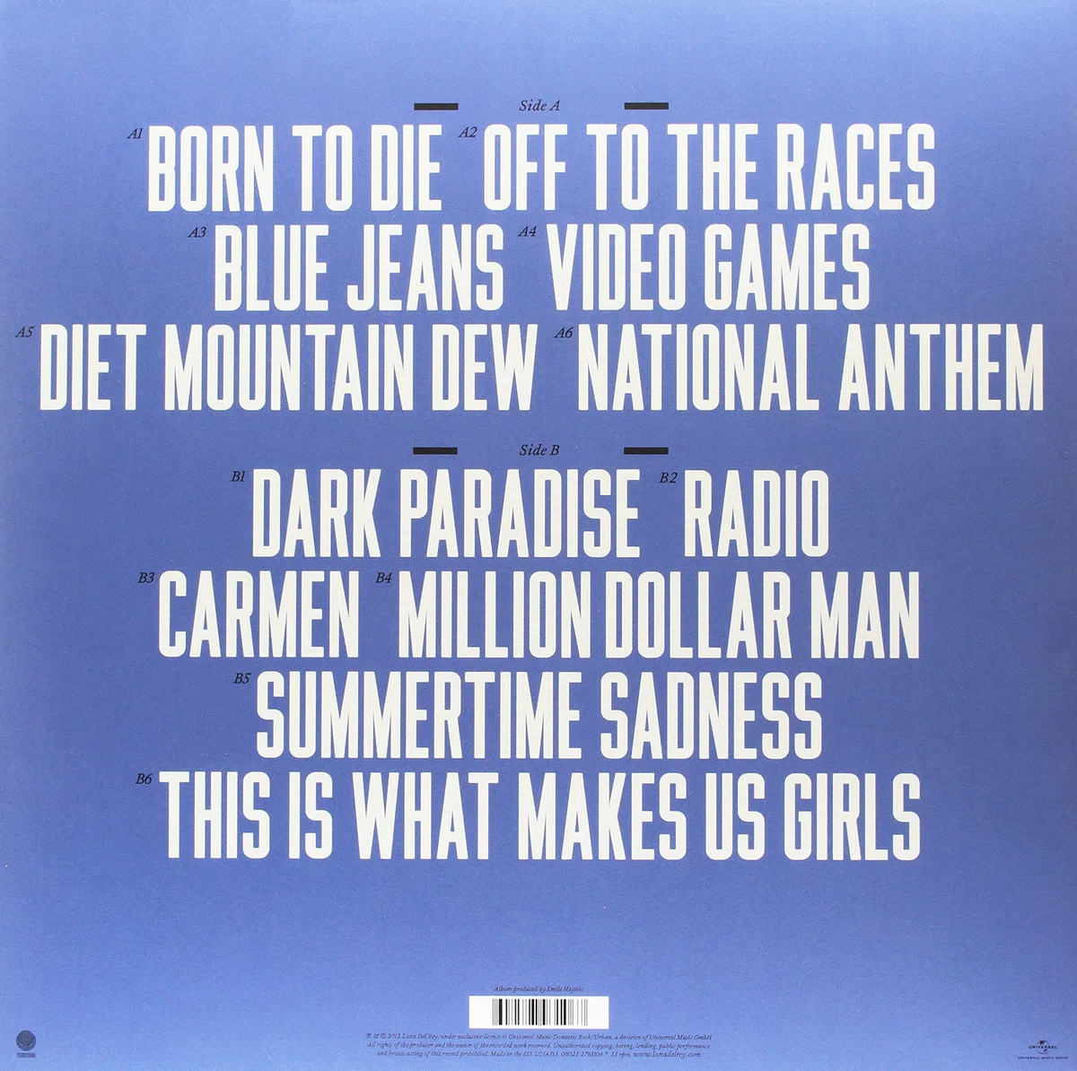 Born to die [Vinyl LP]