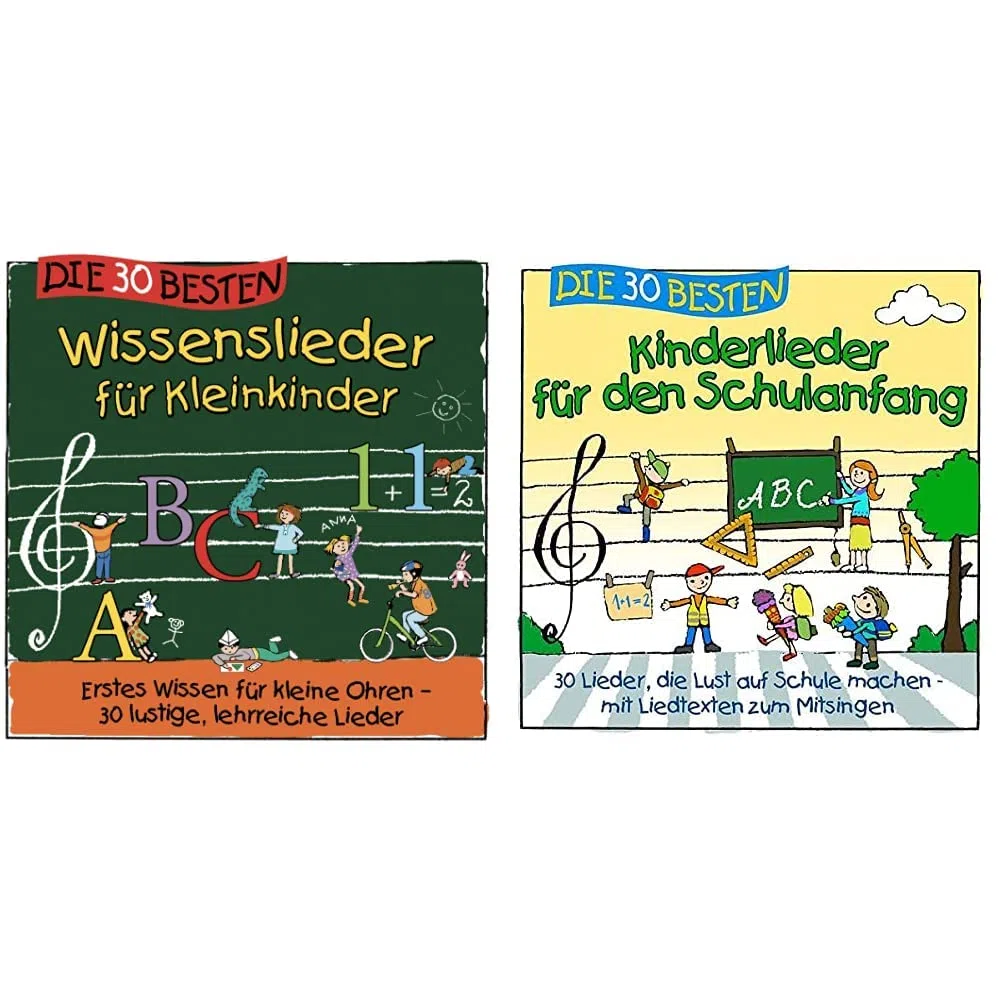 Die 30 besten Wissenslieder für Kleinkinder - erstes Wissen für kleine Ohren & Die 30 besten Kinderlieder für den Schulanfang