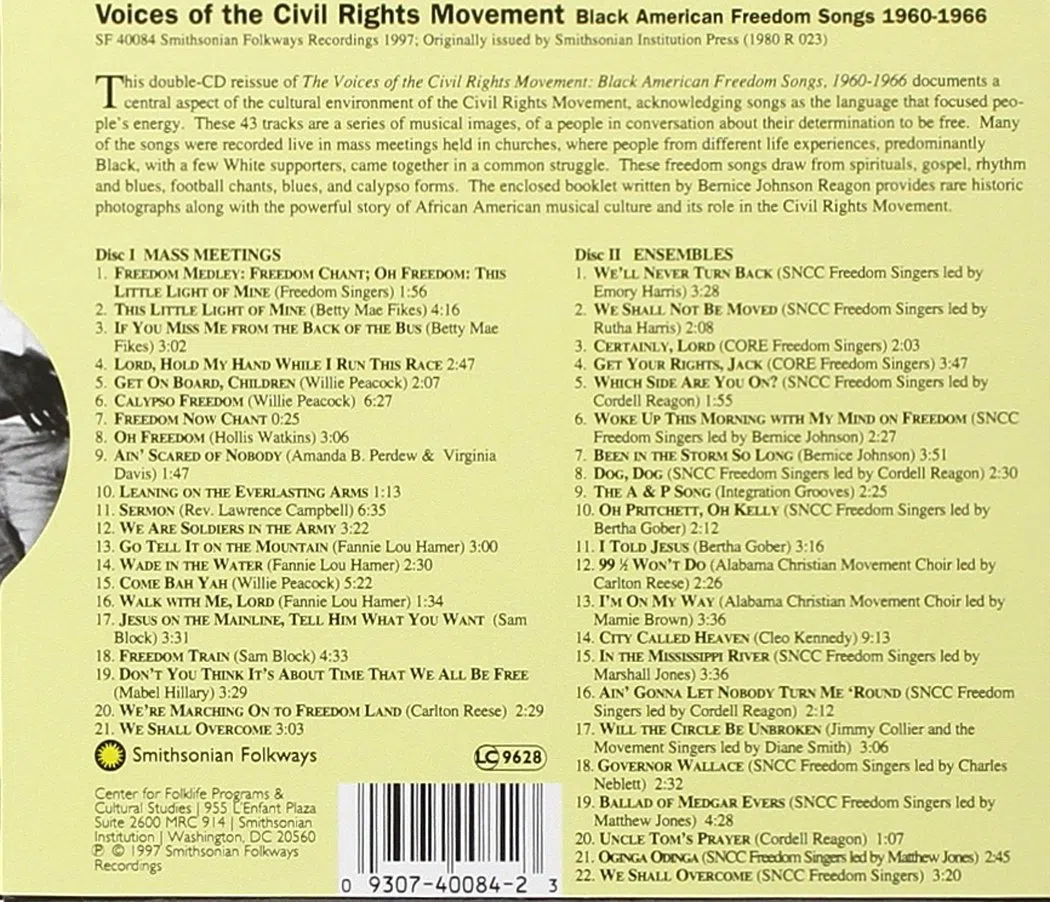 Voices of the Civil Rights Movement: Black American Freedom Songs 1960-1966