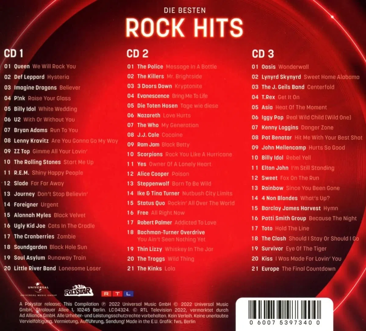 Die Ultimative Chartshow - Die besten Rock Hits